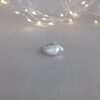 anillo de perla en forma de hoja